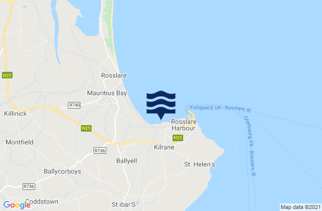 Mappa delle maree di Ballygerry, Ireland