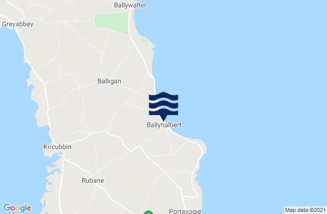 Mappa delle maree di Ballyhalbert, United Kingdom