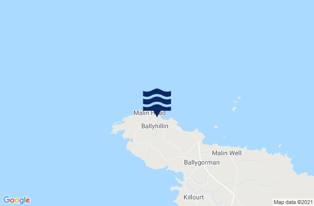 Mappa delle maree di Ballyhillin, Ireland