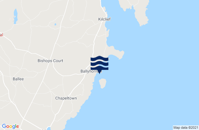 Mappa delle maree di Ballyhornan Bay, United Kingdom
