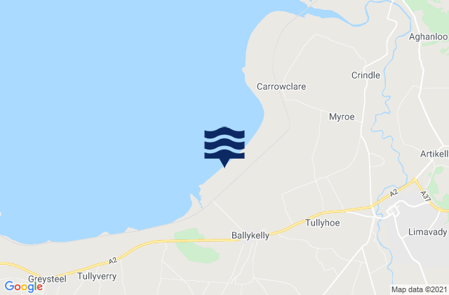Mappa delle maree di Ballykelly, United Kingdom