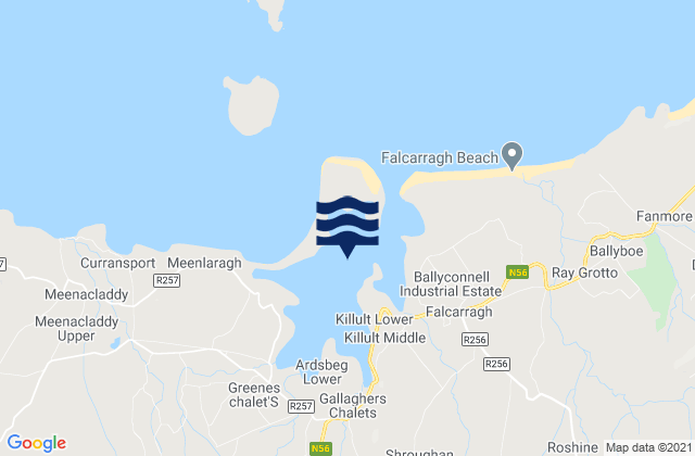 Mappa delle maree di Ballyness Bay, Ireland