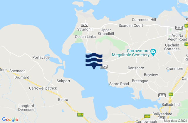 Mappa delle maree di Ballysadare Bay (Culleenamore), Ireland
