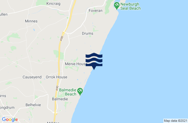 Mappa delle maree di Balmedie to Newburgh, United Kingdom