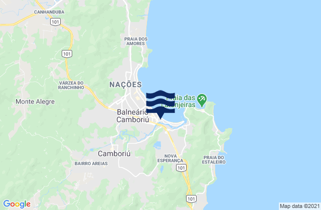 Mappa delle maree di Balneário Camboriú, Brazil