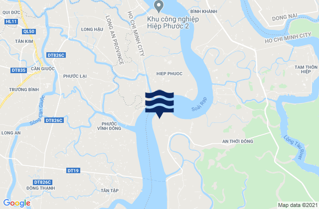 Mappa delle maree di Banc de Corail, Vietnam