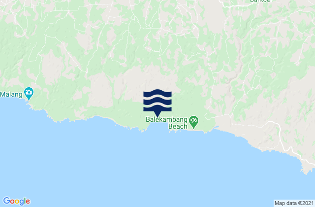 Mappa delle maree di Bandungrejo, Indonesia