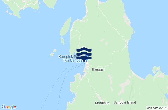 Mappa delle maree di Banggai, Indonesia