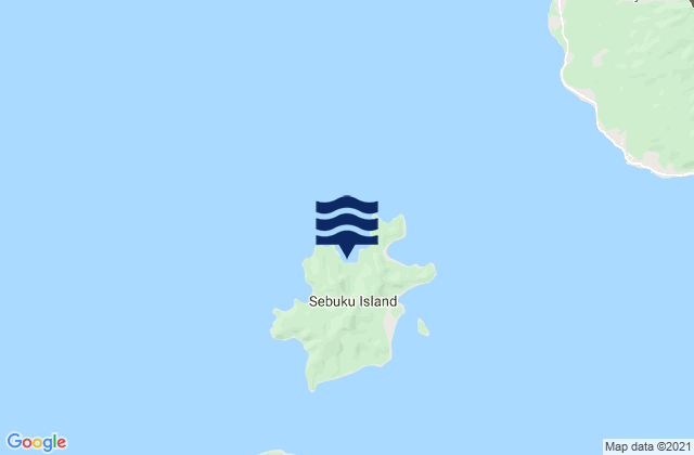 Mappa delle maree di Bangkai Anchorage Sebuku Island, Indonesia