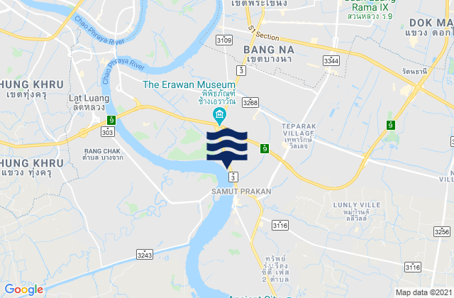 Mappa delle maree di Bangkok, Thailand