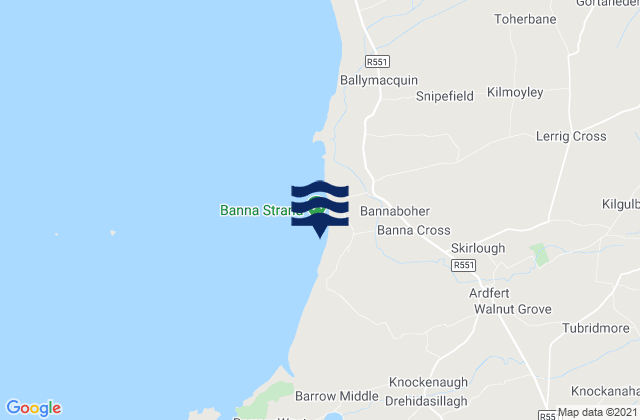 Mappa delle maree di Banna Beach, Ireland