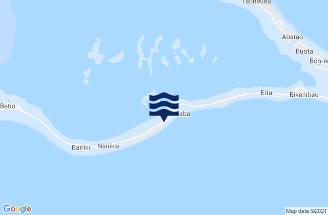 Mappa delle maree di Banraeaba Village, Kiribati