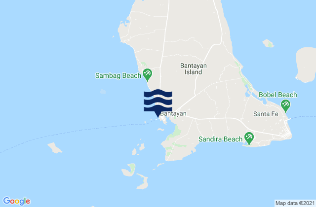 Mappa delle maree di Bantayan (Bantayan Island), Philippines