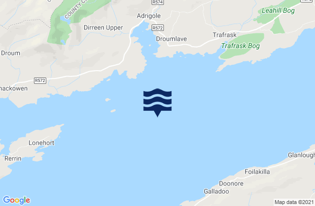 Mappa delle maree di Bantry Bay, Ireland