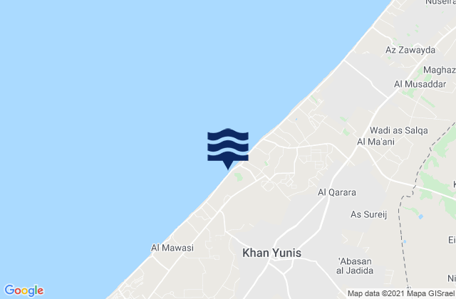 Mappa delle maree di Banī Suhaylā, Palestinian Territory