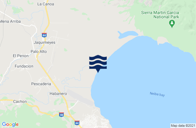 Mappa delle maree di Baorvco, Dominican Republic