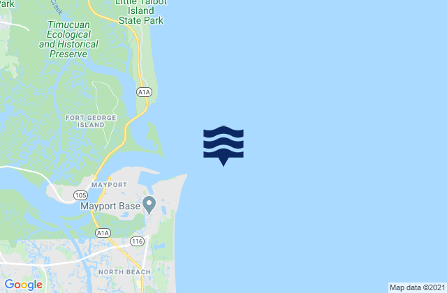 Mappa delle maree di Bar Cut 0.6 n.mi. ENE of St. Johns Point, United States