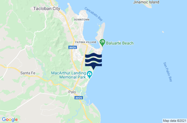 Mappa delle maree di Baras, Philippines