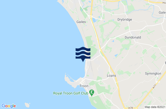 Mappa delle maree di Barassie Beach, United Kingdom