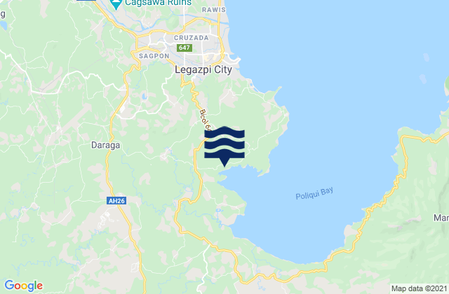 Mappa delle maree di Barayong, Philippines