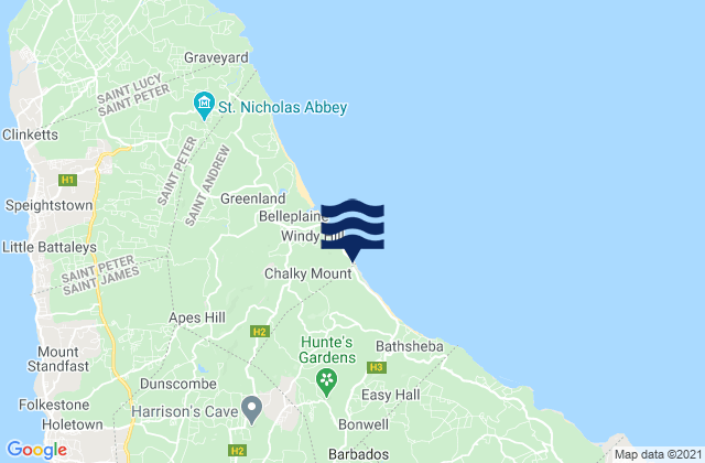 Mappa delle maree di Barclays, Martinique