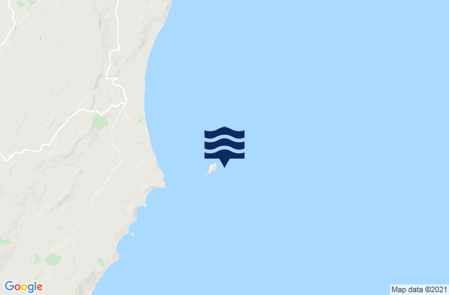 Mappa delle maree di Bare Island, New Zealand