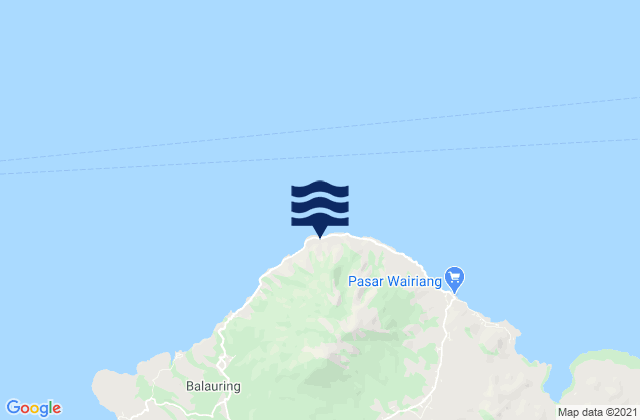 Mappa delle maree di Bareng, Indonesia