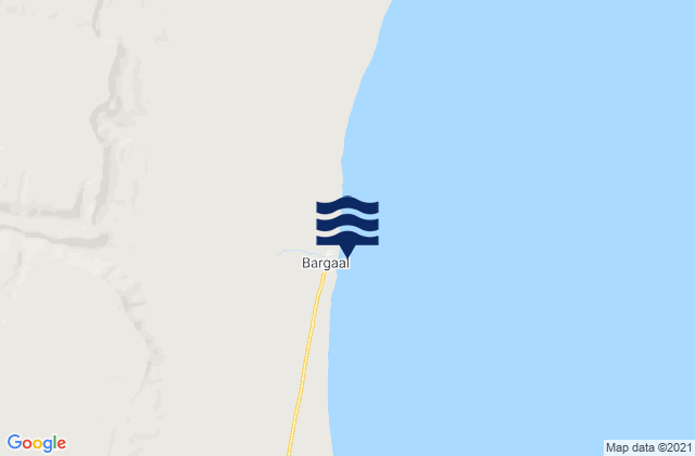 Mappa delle maree di Bargaal, Somalia