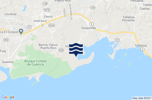 Mappa delle maree di Barina Barrio, Puerto Rico
