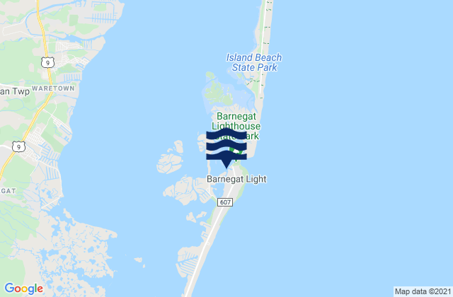 Mappa delle maree di Barnegat Inlet (inside), United States