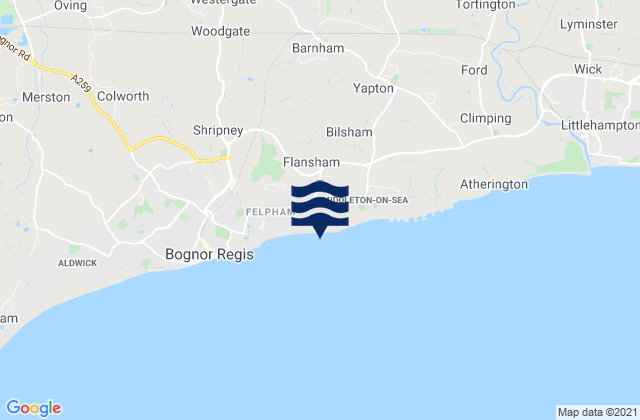 Mappa delle maree di Barnham, United Kingdom