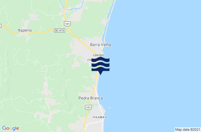 Mappa delle maree di Barra Velha, Brazil