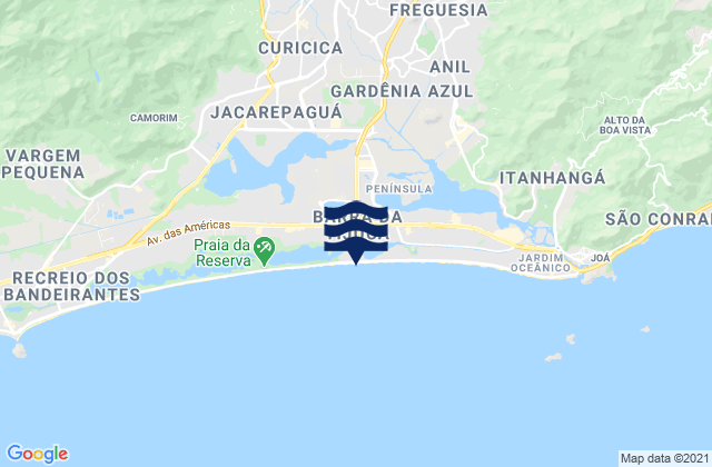 Mappa delle maree di Barra da Tijuca, Brazil