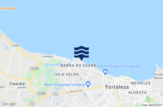Mappa delle maree di Barra do Ceara, Brazil