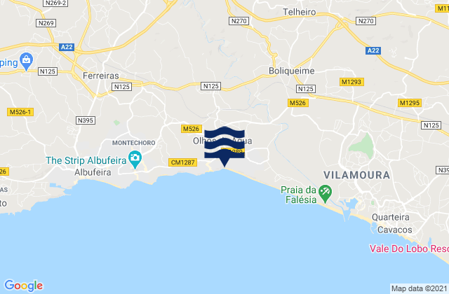 Mappa delle maree di Barranco da Belharucas, Portugal