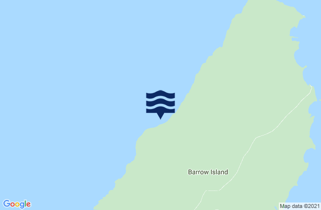 Mappa delle maree di Barrow Island, Australia