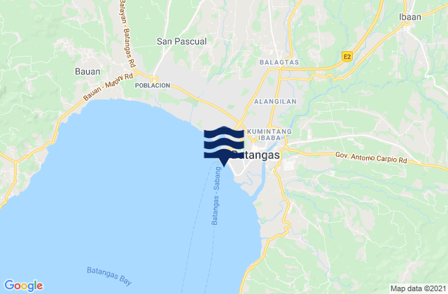 Mappa delle maree di Batangas City, Philippines