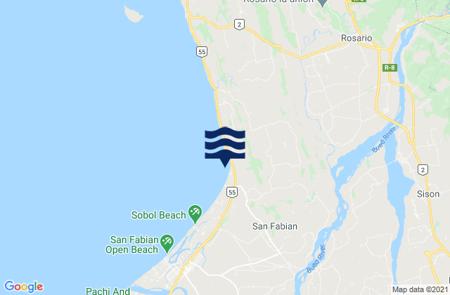 Mappa delle maree di Bataquil, Philippines