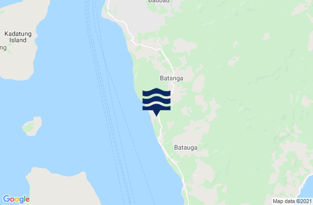Mappa delle maree di Batauga, Indonesia