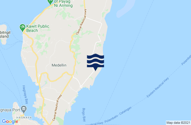 Mappa delle maree di Bateria, Philippines