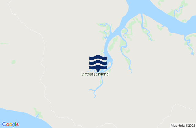 Mappa delle maree di Bathurst Island, Australia