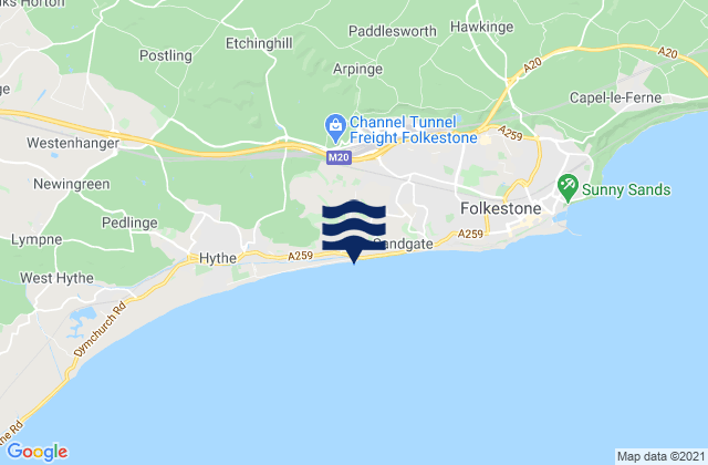 Mappa delle maree di Battery Point Beach, United Kingdom