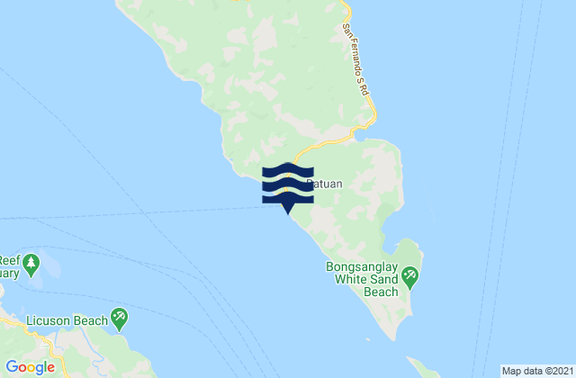 Mappa delle maree di Batuan, Philippines