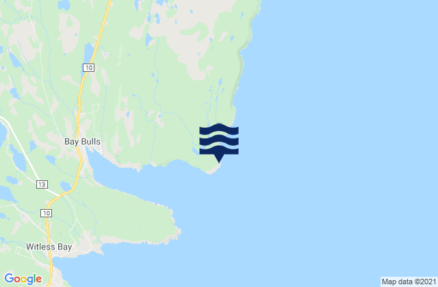 Mappa delle maree di Bay Bulls Lighthouse, Canada