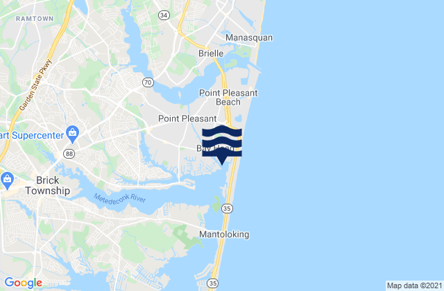 Mappa delle maree di Bay Head Harbor, United States