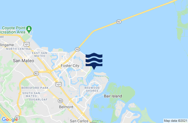 Mappa delle maree di Bay Slough (West End), United States