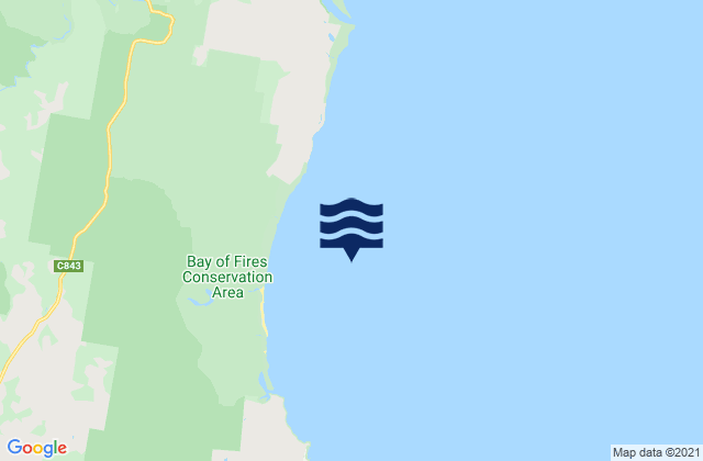 Mappa delle maree di Bay of Fires, Australia