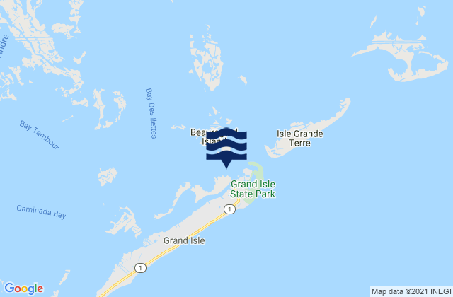 Mappa delle maree di Bayou Rigaud (Grand Isle), United States