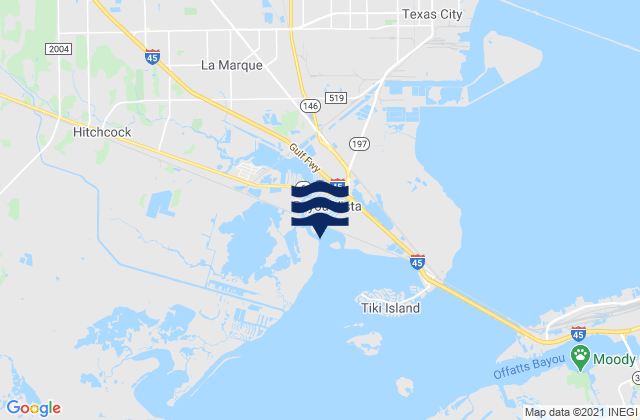 Mappa delle maree di Bayou Vista, United States