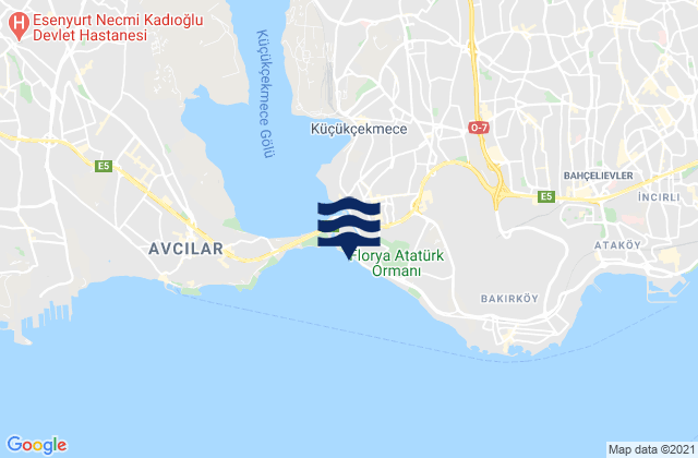 Mappa delle maree di Başakşehir, Turkey